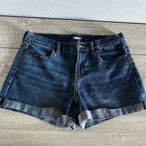 Old Navy, size 10 Mid-rise 3 inch inseam Jean shorts. Used.